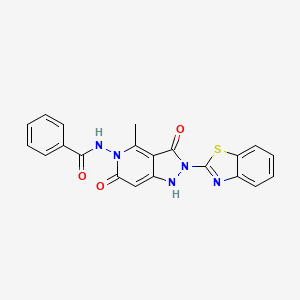 N-[2-(1,3-benzothiazol-2-yl)-4-methyl-3,6-dioxo-1,2,3,6-tetrahydro-5H-pyrazolo[4,3-c]pyridin-5-yl]benzamide