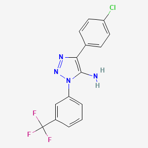 4-(4-chlorophenyl)-1-[3-(trifluoromethyl)phenyl]-1H-1,2,3-triazol-5-amine