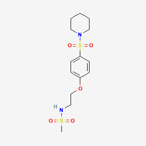 N-{2-[4-(piperidin-1-ylsulfonyl)phenoxy]ethyl}methanesulfonamide