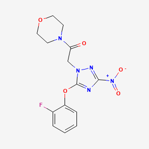 2-[5-(2-fluorophenoxy)-3-nitro-1H-1,2,4-triazol-1-yl]-1-(morpholin-4-yl)ethanone