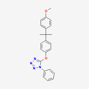 molecular formula C23H22N4O2 B11064501 5-{4-[2-(4-methoxyphenyl)propan-2-yl]phenoxy}-1-phenyl-1H-tetrazole 