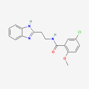 molecular formula C17H16ClN3O2 B11064502 N-[2-(1H-benzimidazol-2-yl)ethyl]-5-chloro-2-methoxybenzamide 