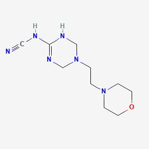 {5-[2-(Morpholin-4-yl)ethyl]-1,4,5,6-tetrahydro-1,3,5-triazin-2-yl}cyanamide