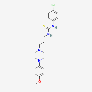 1-(4-Chlorophenyl)-3-{3-[4-(4-methoxyphenyl)piperazin-1-yl]propyl}thiourea