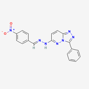 6-[(2E)-2-(4-nitrobenzylidene)hydrazinyl]-3-phenyl[1,2,4]triazolo[4,3-b]pyridazine