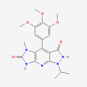 1-Isopropyl-5-methyl-4-(3,4,5-trimethoxyphenyl)-1,2,5,7-tetrahydroimidazo[4,5-B]pyrazolo[4,3-E]pyridine-3,6-dione