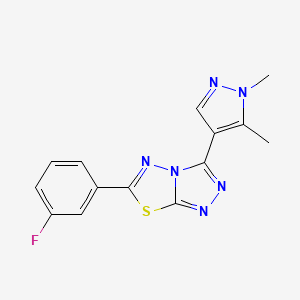 3-(1,5-dimethyl-1H-pyrazol-4-yl)-6-(3-fluorophenyl)[1,2,4]triazolo[3,4-b][1,3,4]thiadiazole