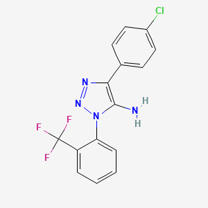 4-(4-chlorophenyl)-1-[2-(trifluoromethyl)phenyl]-1H-1,2,3-triazol-5-amine