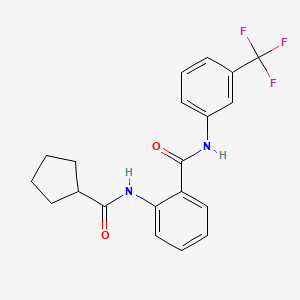 2-[(cyclopentylcarbonyl)amino]-N-[3-(trifluoromethyl)phenyl]benzamide