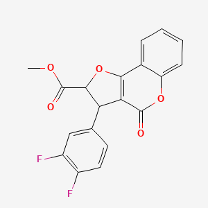 methyl 3-(3,4-difluorophenyl)-4-oxo-2,3-dihydro-4H-furo[3,2-c]chromene-2-carboxylate