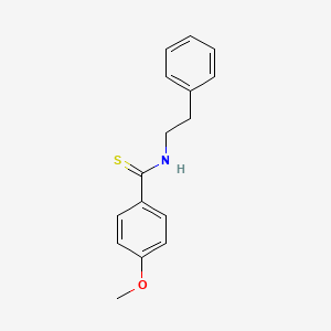 molecular formula C16H17NOS B11064610 4-methoxy-N-(2-phenylethyl)benzenecarbothioamide 