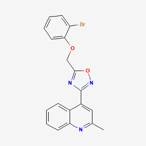 4-{5-[(2-Bromophenoxy)methyl]-1,2,4-oxadiazol-3-yl}-2-methylquinoline