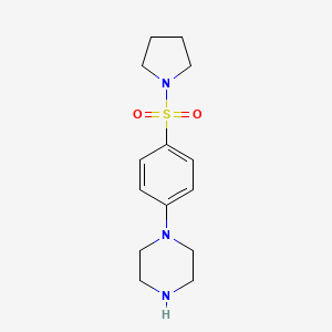 molecular formula C14H21N3O2S B11064657 1-[4-(Pyrrolidin-1-ylsulfonyl)phenyl]piperazine 