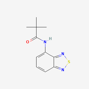 molecular formula C11H13N3OS B11064660 N-(2,1,3-benzothiadiazol-4-yl)-2,2-dimethylpropanamide 