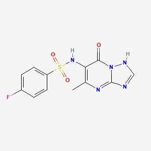 4-fluoro-N-(7-hydroxy-5-methyl[1,2,4]triazolo[1,5-a]pyrimidin-6-yl)benzenesulfonamide