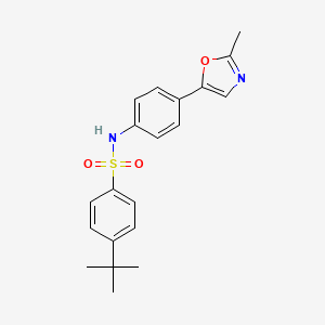 4-tert-butyl-N-[4-(2-methyl-1,3-oxazol-5-yl)phenyl]benzenesulfonamide