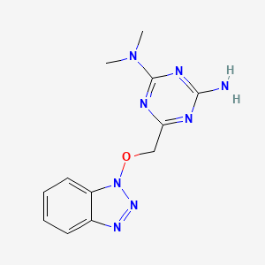 6-[(1H-benzotriazol-1-yloxy)methyl]-N,N-dimethyl-1,3,5-triazine-2,4-diamine