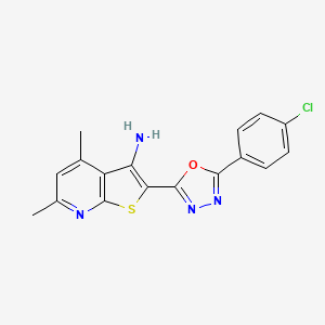 2-[5-(4-Chlorophenyl)-1,3,4-oxadiazol-2-yl]-4,6-dimethylthieno[2,3-b]pyridin-3-amine