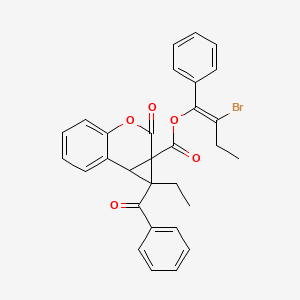 (1E)-2-bromo-1-phenylbut-1-en-1-yl 1-ethyl-2-oxo-1-(phenylcarbonyl)-1,7b-dihydrocyclopropa[c]chromene-1a(2H)-carboxylate