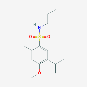 4-methoxy-2-methyl-5-(propan-2-yl)-N-propylbenzenesulfonamide