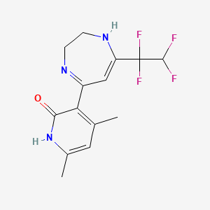 4,6-dimethyl-3-[7-(1,1,2,2-tetrafluoroethyl)-2,3-dihydro-1H-1,4-diazepin-5-yl]pyridin-2-ol