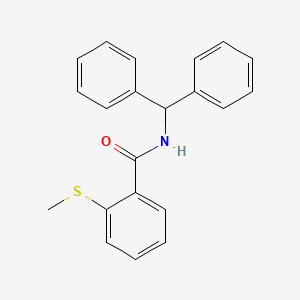 molecular formula C21H19NOS B11064897 N-(diphenylmethyl)-2-(methylsulfanyl)benzamide 