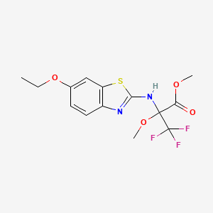 molecular formula C14H15F3N2O4S B11064948 Methyl 2-[(6-ethoxy-1,3-benzothiazol-2-yl)amino]-3,3,3-trifluoro-2-methoxypropanoate 