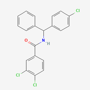 3,4-dichloro-N-[(4-chlorophenyl)(phenyl)methyl]benzamide