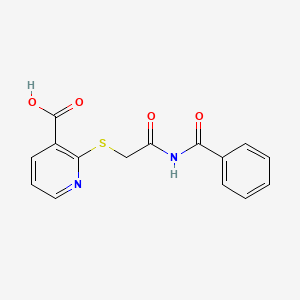 2-({2-Oxo-2-[(phenylcarbonyl)amino]ethyl}sulfanyl)pyridine-3-carboxylic acid