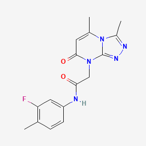 2-(3,5-dimethyl-7-oxo[1,2,4]triazolo[4,3-a]pyrimidin-8(7H)-yl)-N-(3-fluoro-4-methylphenyl)acetamide