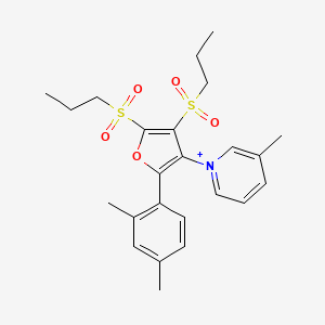 1-[2-(2,4-Dimethylphenyl)-4,5-bis(propylsulfonyl)-3-furyl]-3-methylpyridinium