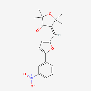 molecular formula C19H19NO5 B11065013 (4Z)-2,2,5,5-tetramethyl-4-{[5-(3-nitrophenyl)furan-2-yl]methylidene}dihydrofuran-3(2H)-one 