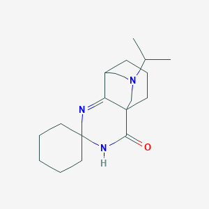 molecular formula C18H29N3O B11065020 10'-Isopropyl-5',6',7',8'-tetrahydrospiro[cyclohexane-1,2'-[1,3,10]triaza[4A,8](methanoiminomethano)quinazolin]-4'(3'H)-one 