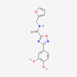 3-(3,4-dimethoxyphenyl)-N-(furan-2-ylmethyl)-1,2,4-oxadiazole-5-carboxamide