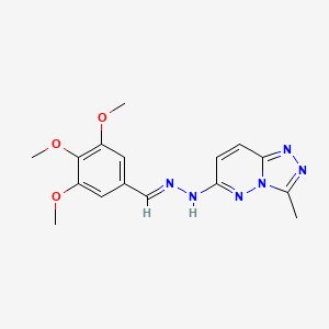 3-methyl-6-[(2E)-2-(3,4,5-trimethoxybenzylidene)hydrazinyl][1,2,4]triazolo[4,3-b]pyridazine