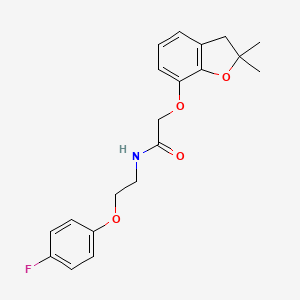 molecular formula C20H22FNO4 B11065025 2-[(2,2-dimethyl-2,3-dihydro-1-benzofuran-7-yl)oxy]-N-[2-(4-fluorophenoxy)ethyl]acetamide 