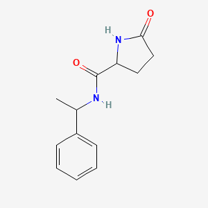 5-oxo-N-(1-phenylethyl)pyrrolidine-2-carboxamide