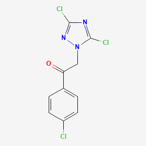 molecular formula C10H6Cl3N3O B11065043 1-(4-chlorophenyl)-2-(3,5-dichloro-1H-1,2,4-triazol-1-yl)ethanone 