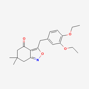 3-(3,4-diethoxybenzyl)-6,6-dimethyl-6,7-dihydro-2,1-benzisoxazol-4(5H)-one