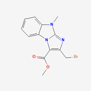 molecular formula C13H12BrN3O2 B11065114 methyl 2-(bromomethyl)-9-methyl-9H-imidazo[1,2-a]benzimidazole-3-carboxylate 