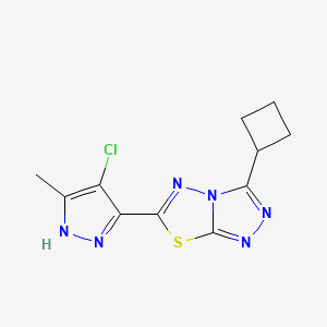 6-(4-chloro-5-methyl-1H-pyrazol-3-yl)-3-cyclobutyl[1,2,4]triazolo[3,4-b][1,3,4]thiadiazole