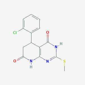 5-(2-chlorophenyl)-2-(methylsulfanyl)-5,8-dihydropyrido[2,3-d]pyrimidine-4,7(3H,6H)-dione