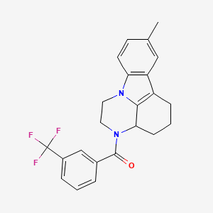 (8-methyl-1,2,3a,4,5,6-hexahydro-3H-pyrazino[3,2,1-jk]carbazol-3-yl)[3-(trifluoromethyl)phenyl]methanone