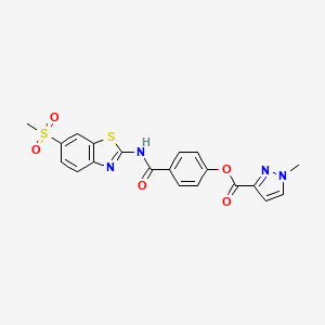 4-{[6-(methylsulfonyl)-1,3-benzothiazol-2-yl]carbamoyl}phenyl 1-methyl-1H-pyrazole-3-carboxylate