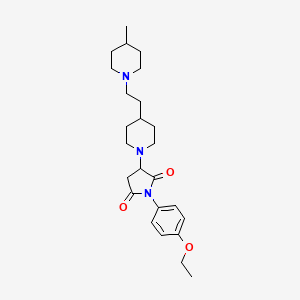 1-(4-Ethoxyphenyl)-3-{4-[2-(4-methylpiperidin-1-yl)ethyl]piperidin-1-yl}pyrrolidine-2,5-dione