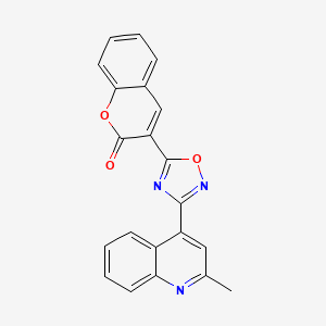 3-[3-(2-methylquinolin-4-yl)-1,2,4-oxadiazol-5-yl]-2H-chromen-2-one