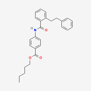 molecular formula C27H29NO3 B11065203 Pentyl 4-[(2-phenethylbenzoyl)amino]benzoate 