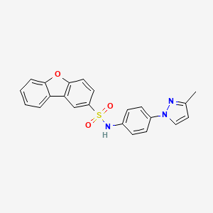 N-[4-(3-methyl-1H-pyrazol-1-yl)phenyl]dibenzo[b,d]furan-2-sulfonamide