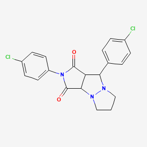 2,9-bis(4-chlorophenyl)tetrahydro-5H-pyrazolo[1,2-a]pyrrolo[3,4-c]pyrazole-1,3(2H,3aH)-dione