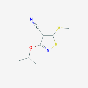 5-(Methylsulfanyl)-3-(propan-2-yloxy)-1,2-thiazole-4-carbonitrile